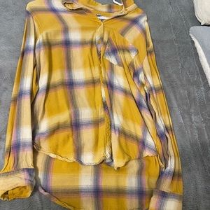 Yellow Flannel Button Down